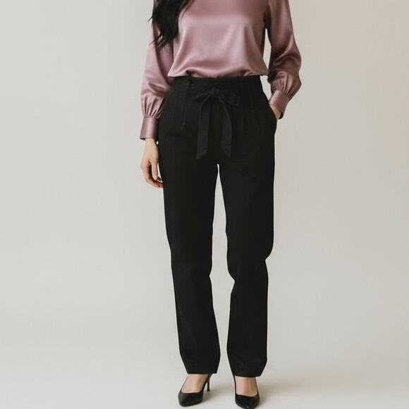 H&M Black Dress Pants Women’s Size 8 Ankle Length Workwear Slacks Excellent Cond - Picture 1 of 6